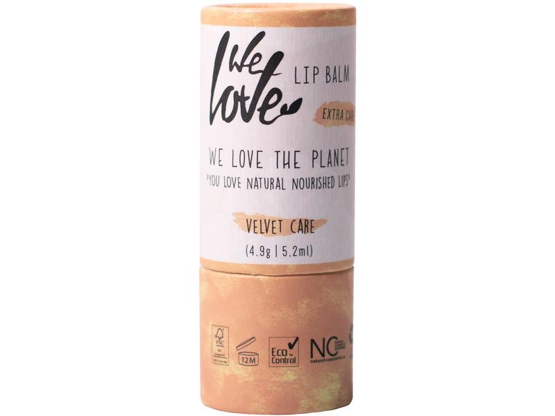 We Love The Planet Lippenbalsam Velvet Care 4.9 g1 Stück Hypoallergene Pflege für sensible Lippen
