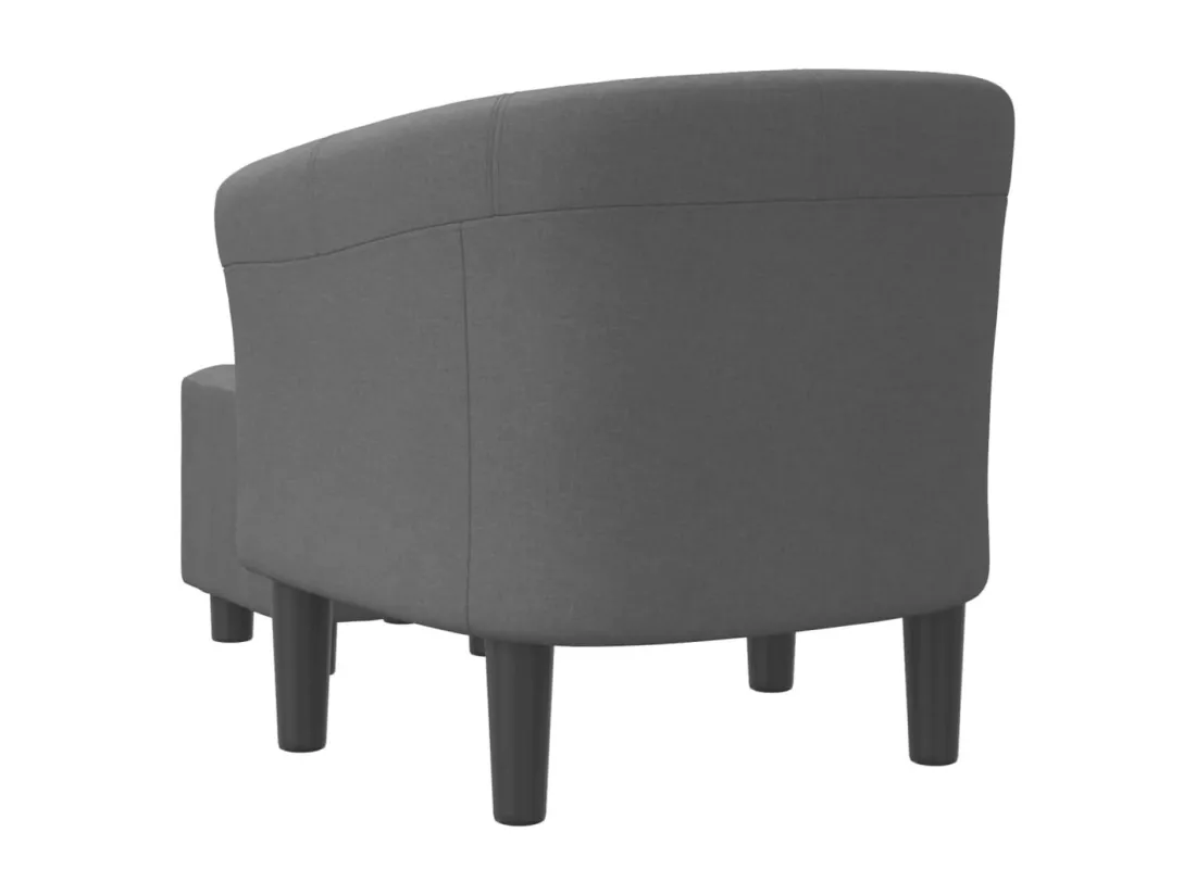 Chaise cabriolet avec repose-pied gris foncé tissu