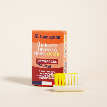 Lamazuna Recharge 3 têtes brosse à dents - Souple