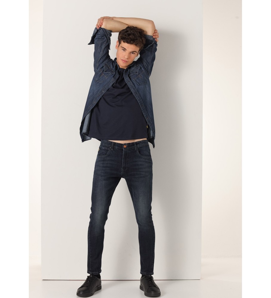 Calça jeans skinny de cintura média Lois, azul marinho.