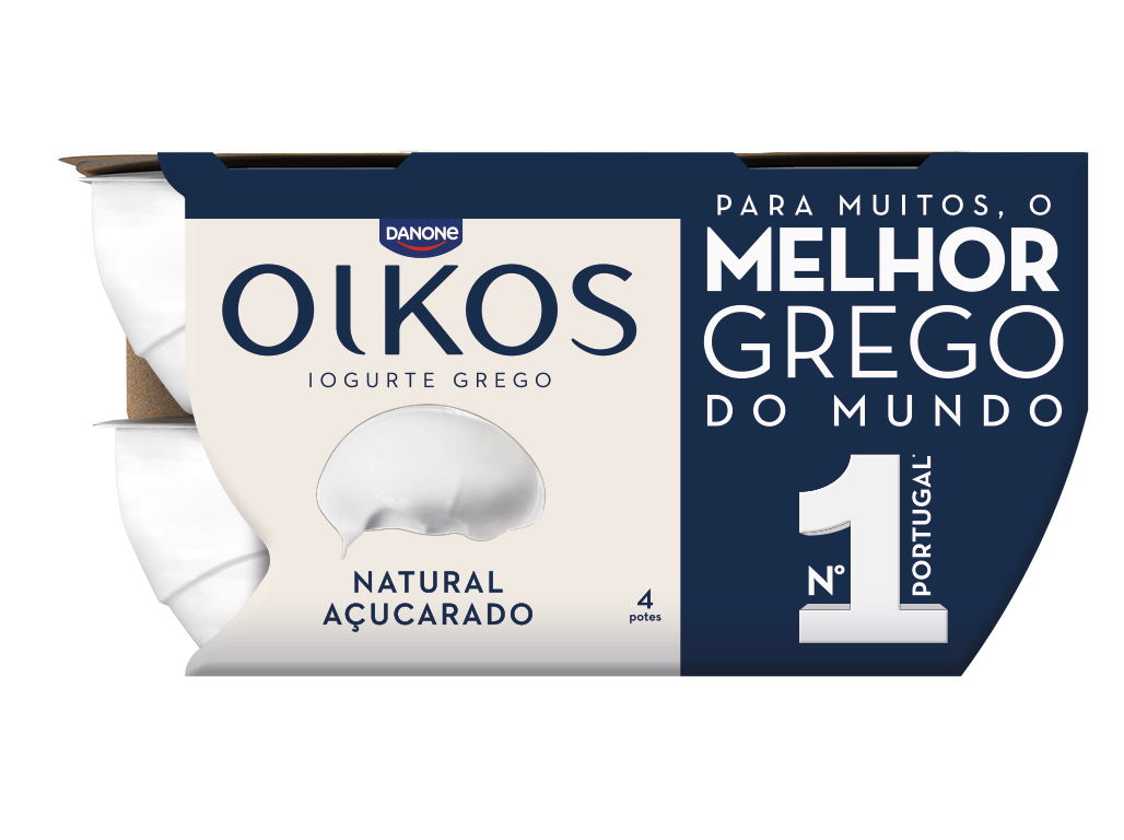 IOGURTE OIKOS DANONE GREGO NATURAL AÇÚCARADO 4X110G