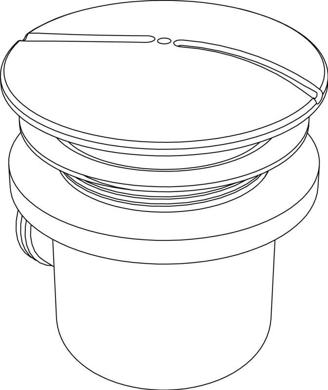 Allibert douche afvoerplug wit