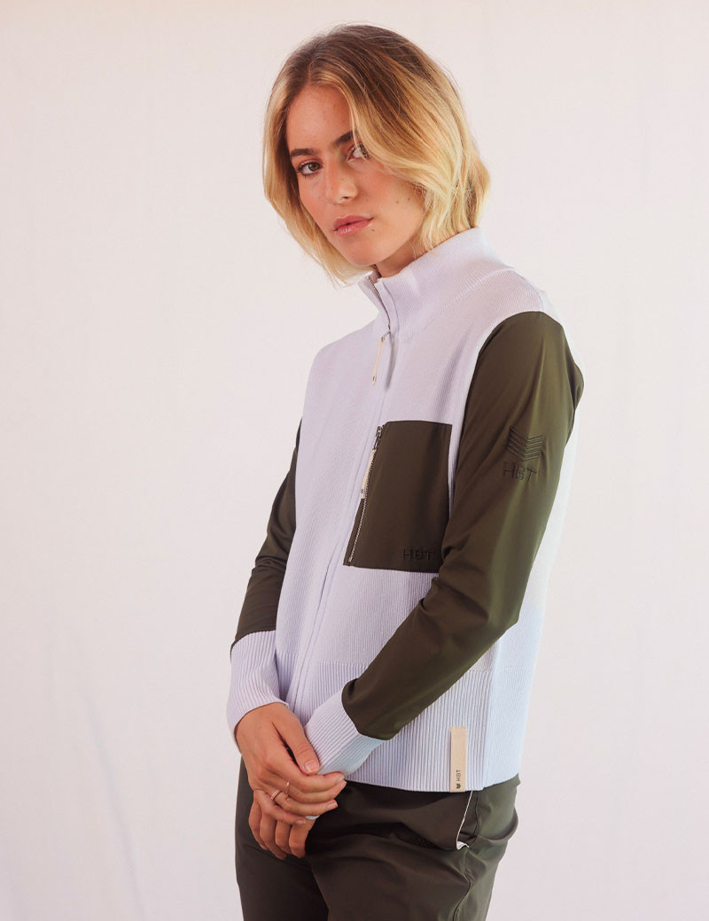 HBT ARMY KNITWEAR | SCOTTY BLANC KAKI  FEMME