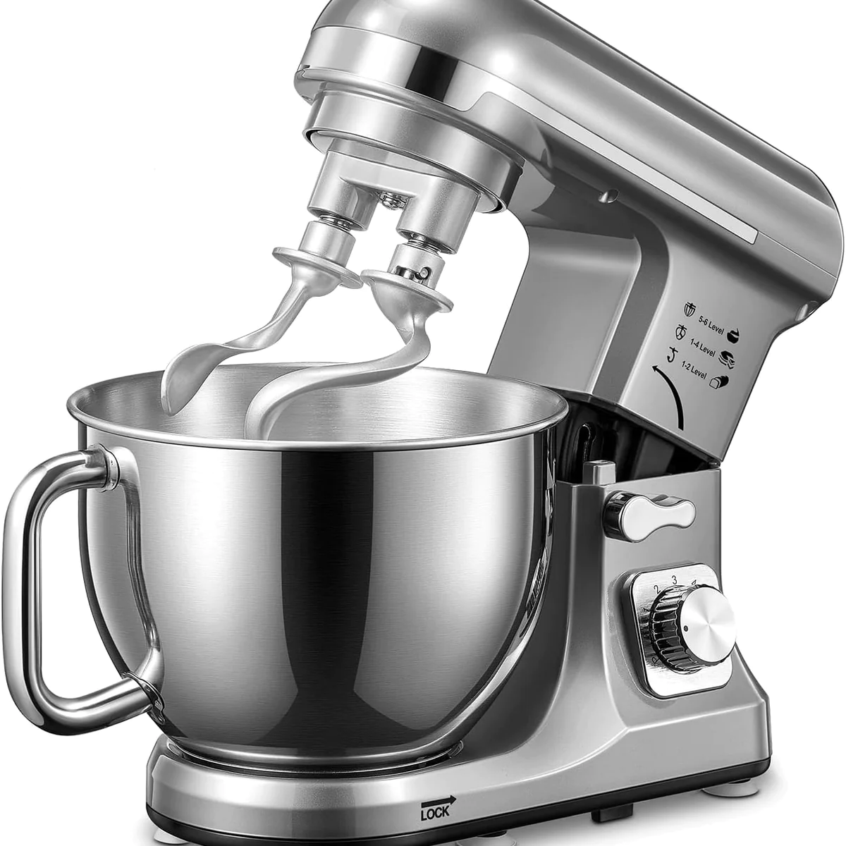 Robot Pâtissier de 5L 1000W argent Vendos85