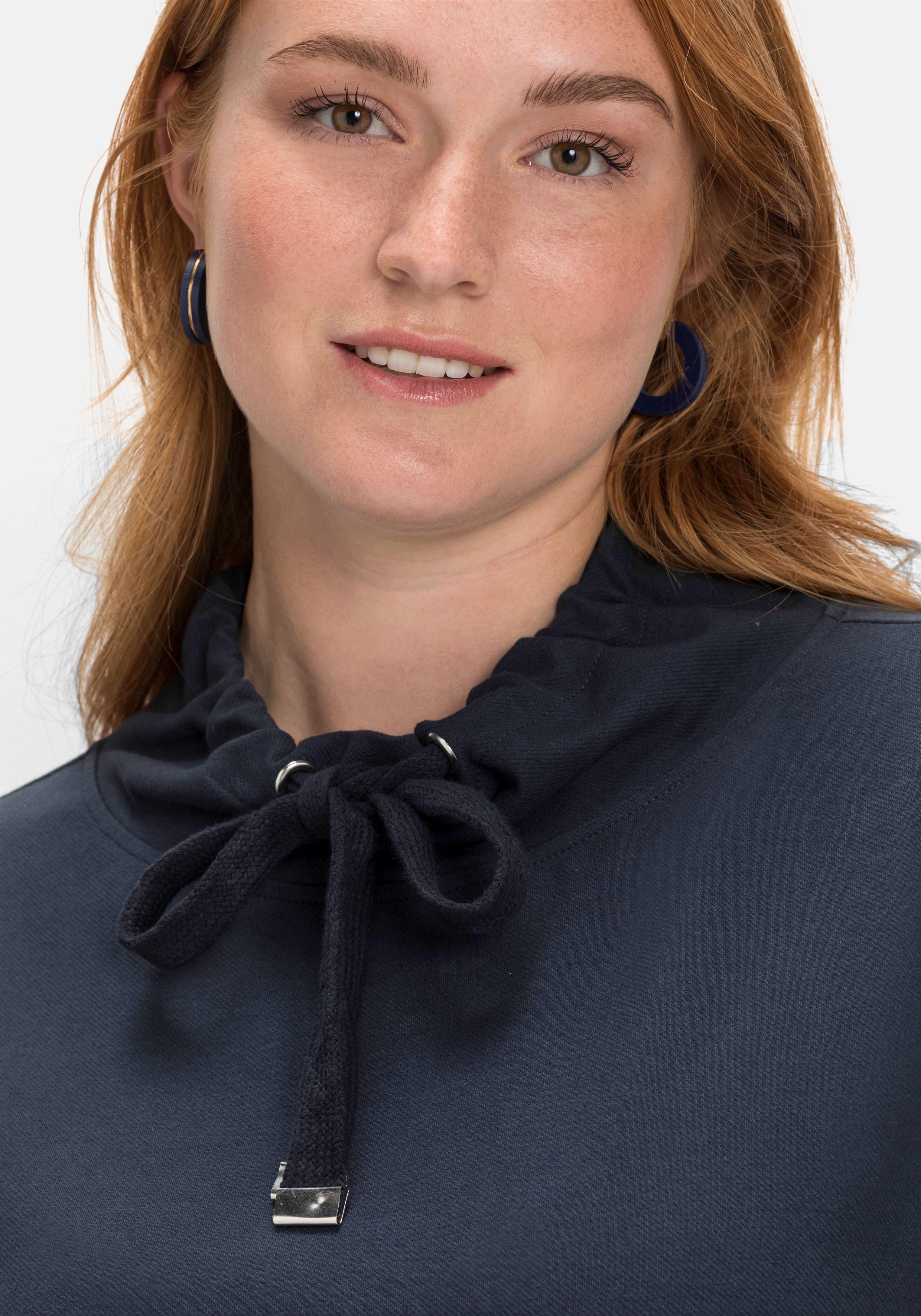 Sweatshirt mit Stehkragen und Tunnelzug