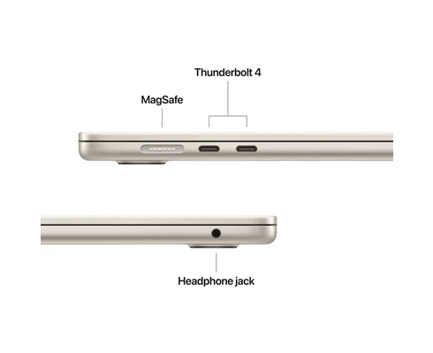 Apple 15-inch MacBook Air: Apple M4 chip with 10-core CPU and 10-core GPU, 16GB, 256GB SSD - Starlight