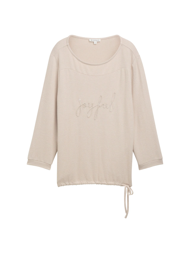 TOM TAILOR Fleeceshirt , mit Textprint