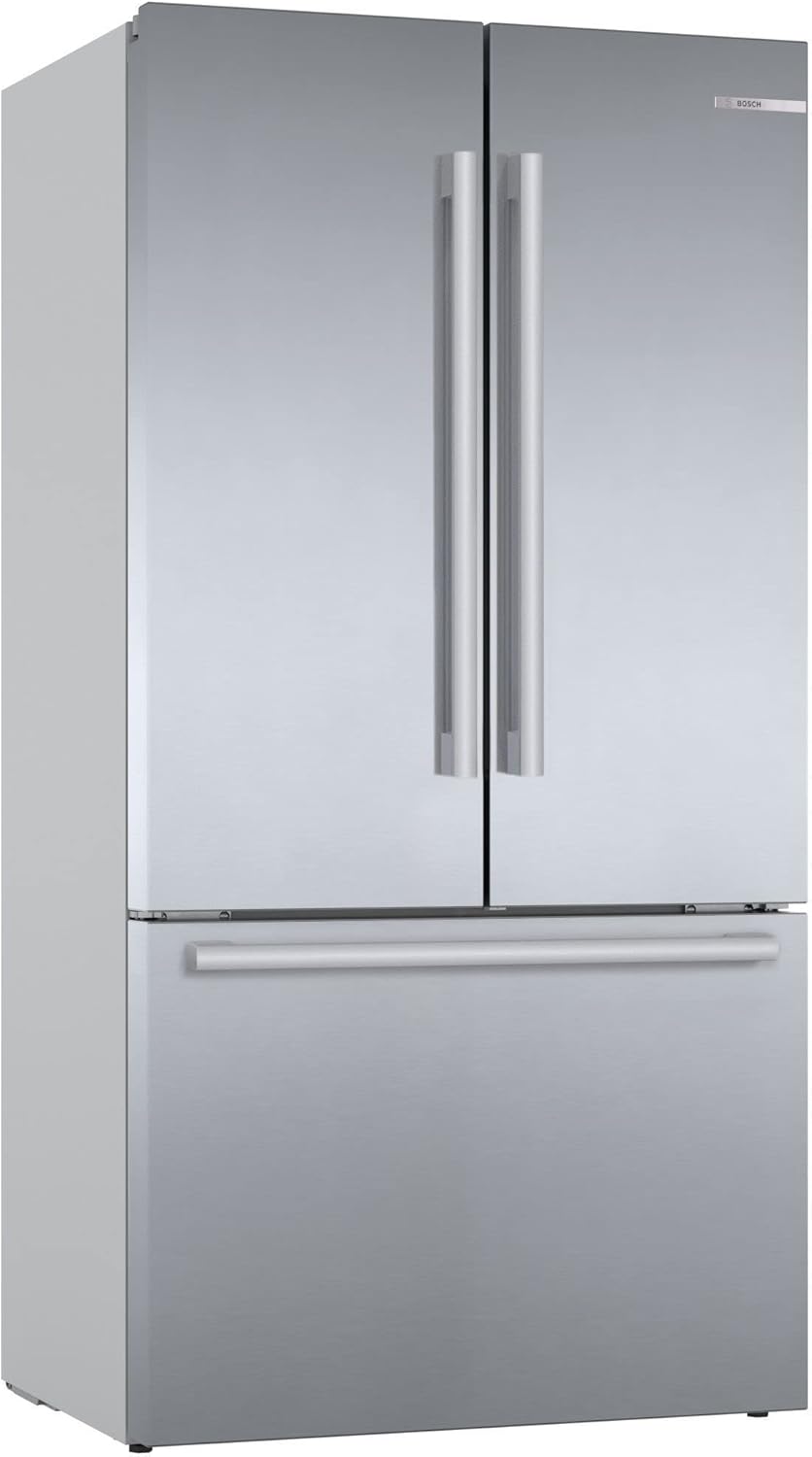 Bosch KFF96PIEP Serie 8 Smarter French Door Kühlschrank, 183 x 90,5 cm, 402 L Kühlen & 171 L Gefrieren, VitaFresh pro 3x längere Frische, NoFrost nie wieder abtauen, Eis- und Wasserspender