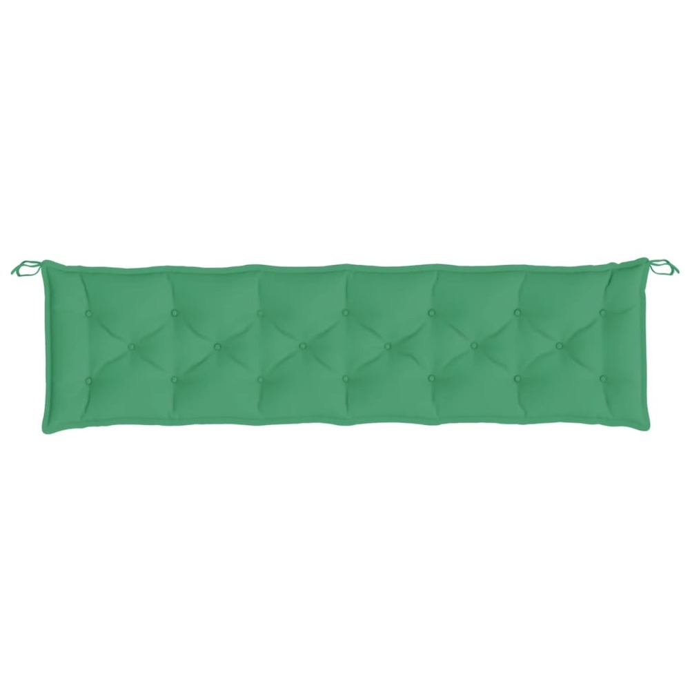Coussins de banc de jardin 2 pcs vert 200x50x7 cm tissu oxford