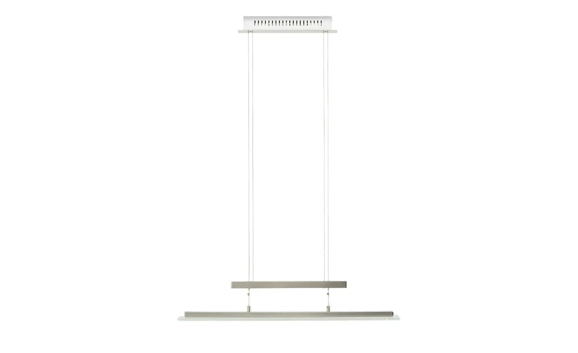 Fischer-Honsel LED-Pendelleuchte, Nickel-matt, Glas satiniert