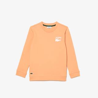 Sweatshirt garçon Lacoste à col rond finitions bord-côtes Pullovers & Sweatshirts - Orange - Lacoste - Garçon