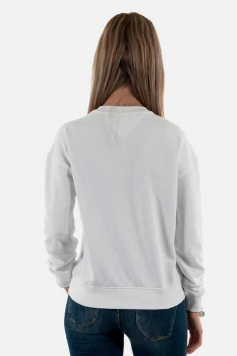 sweat tommy jeans bxy script ybr white