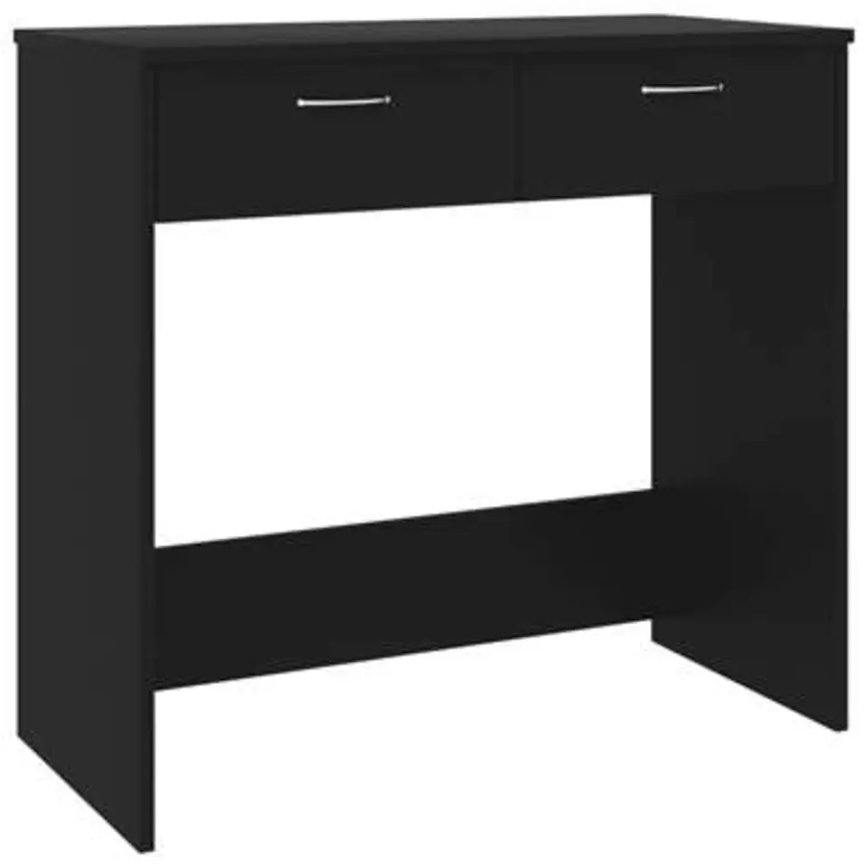 vidaXL - Bureau - Zwart - Bewerkt hout