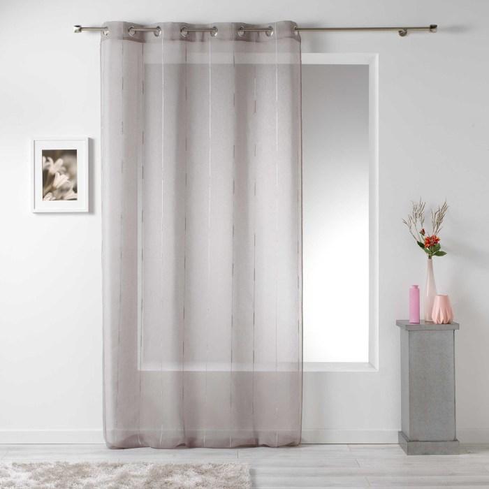 PANNEAU A OEILLETS 140X260CM LINAHE TAUPE