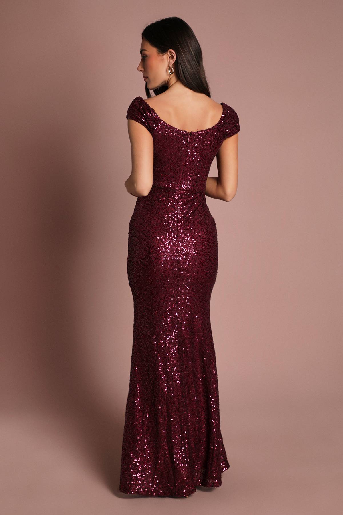 Coast Robe Maxi À Encolure Cowl Ornée De Sequins