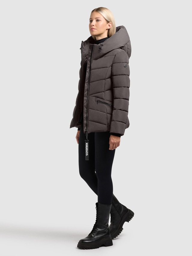 khujo Steppjacke »HERSCH« mit Kapuze Kapuze mit elastischem Kordelzug, elastische Bündchen am Ärmelfutter