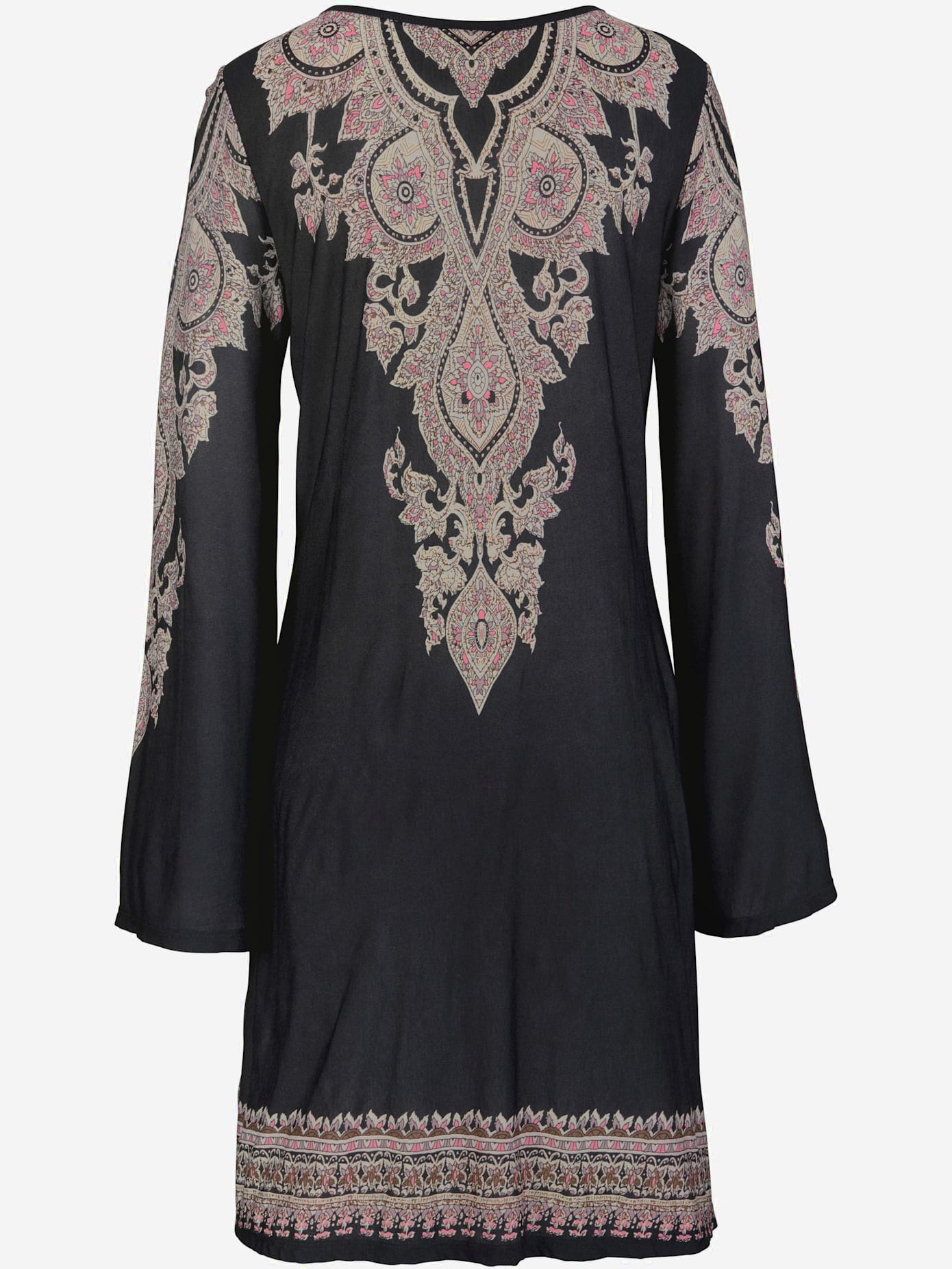 Robe en jersey robe caftan avec laçage à l'encolure