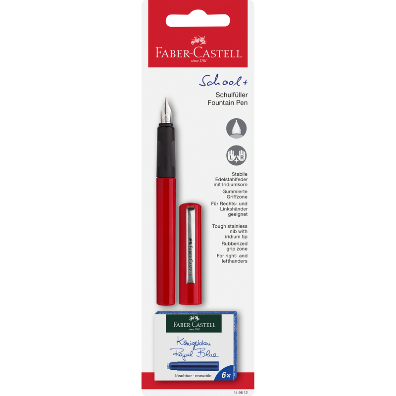 Faber-Castell Füllfederhalter School+, M, rot