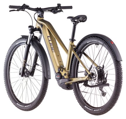 VTT Électrique Semi-Rigide Cube Reaction Hybrid Performance 500 Allroad Trapeze Shimano Cues 9V 500 Wh 27.5'' Or Lime 2025