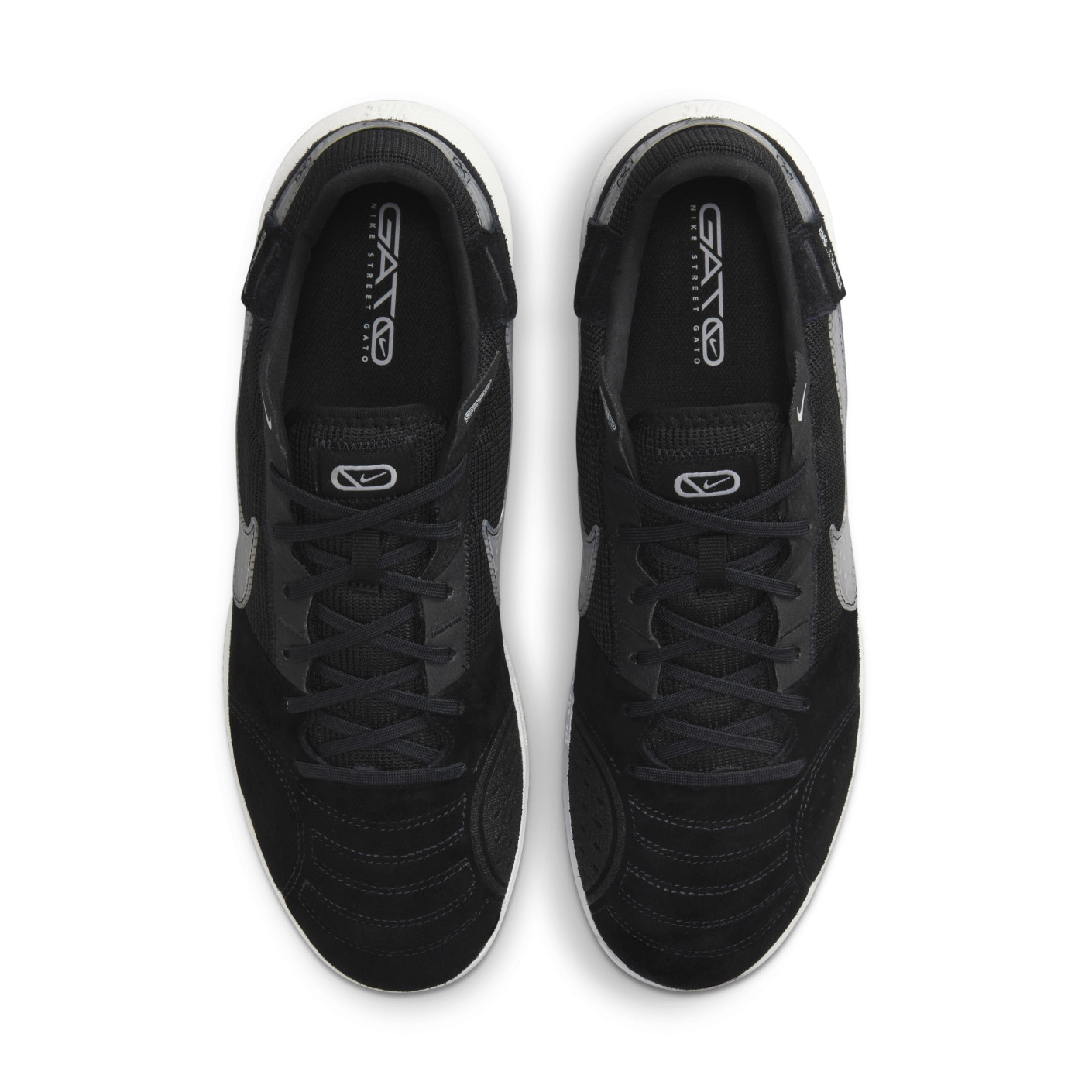 Nike Street Gato Straatvoetbalschoenen Zwart Grijs Wit
