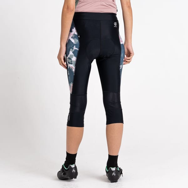 Cuissard vélo DARE 2B WORDLY CAPRI W BLACK / DUSKY ROSE INKY PRINT
