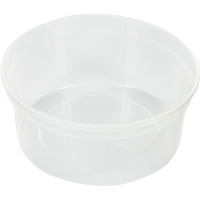 Bak, PP, 350ml, Ø115mm, transparant