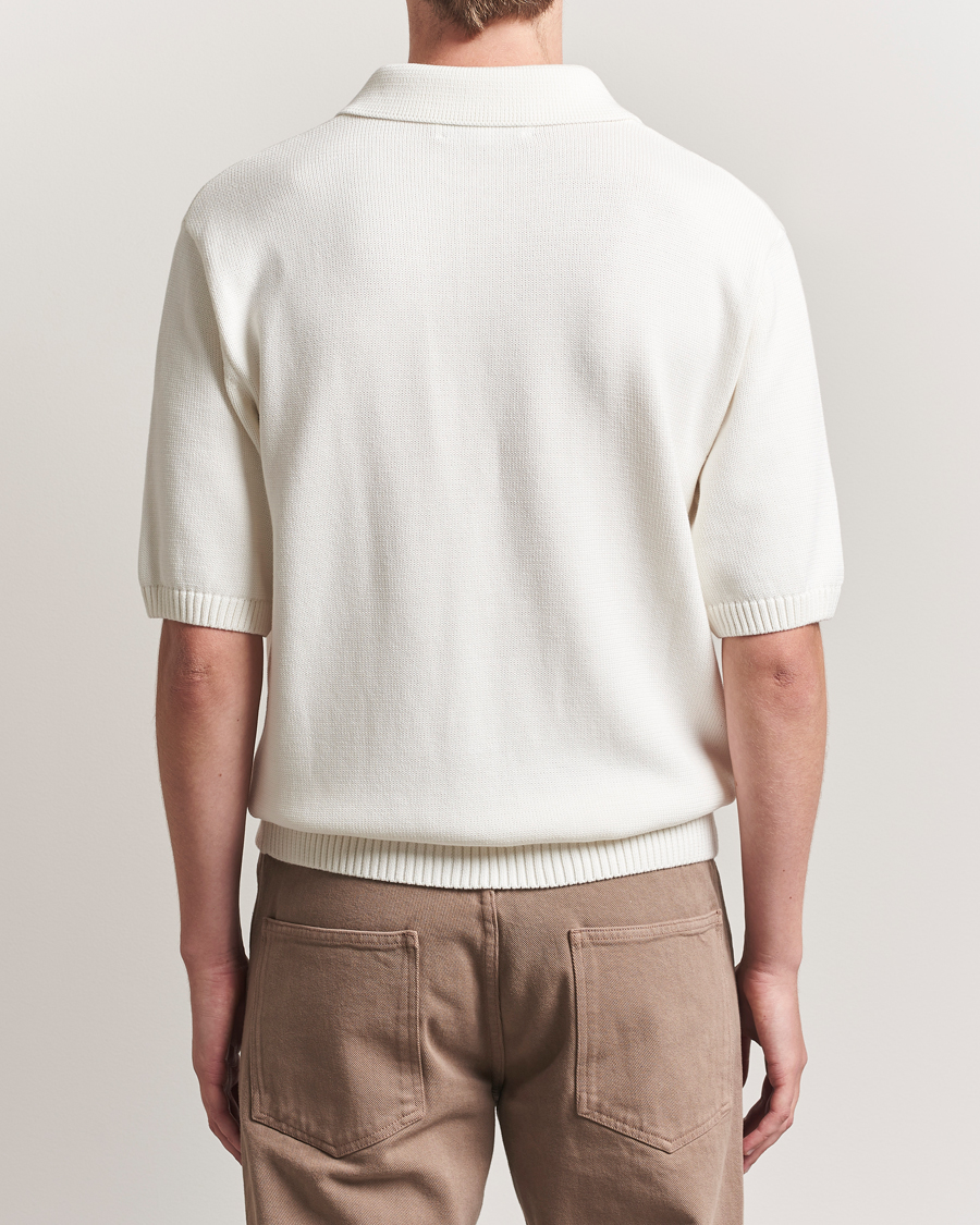Palmes Cotton Knit Polo Off White