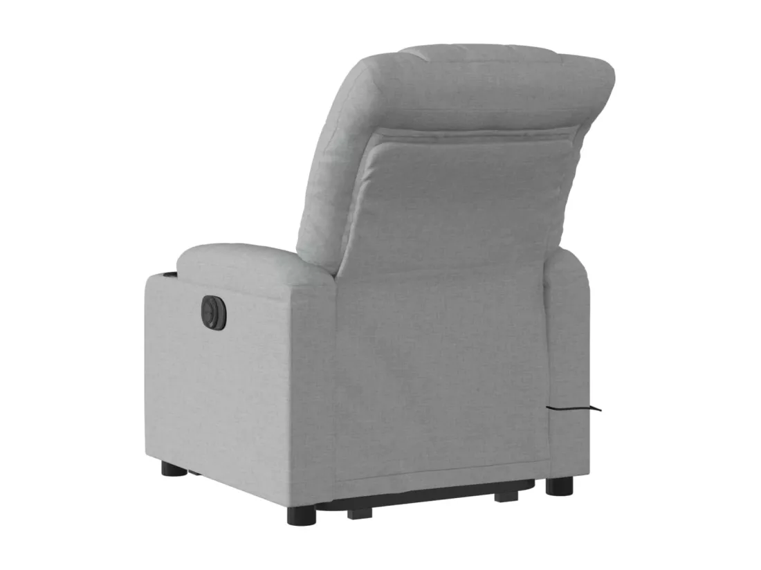 Fauteuil inclinable massant électrique Gris clair Tissu