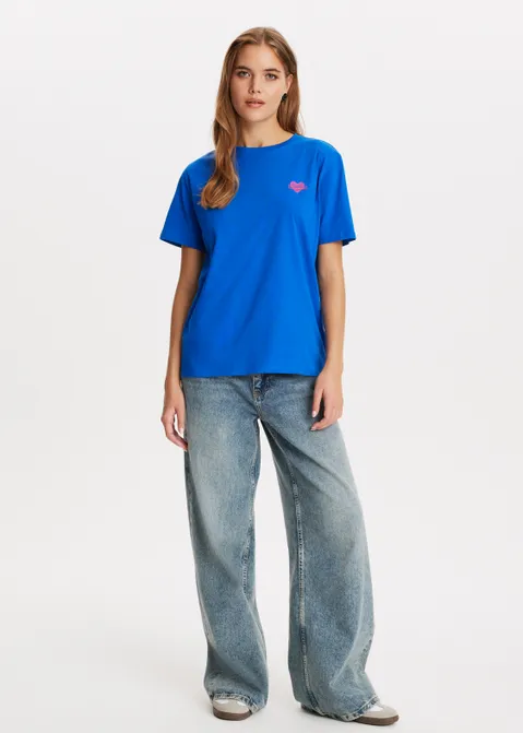 T-shirt met print mixed blauw (BLW.K)