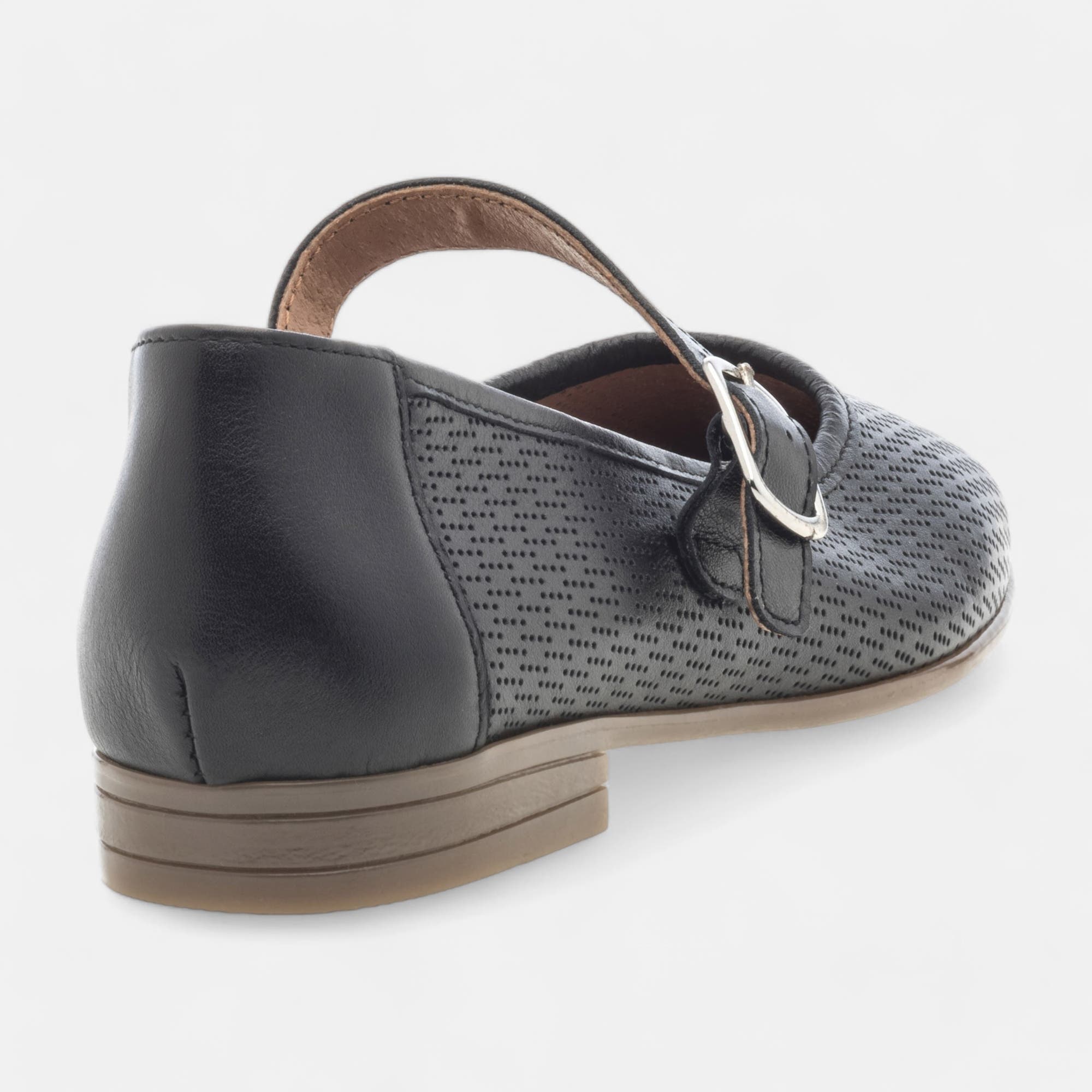 Babies Femme en cuir noir