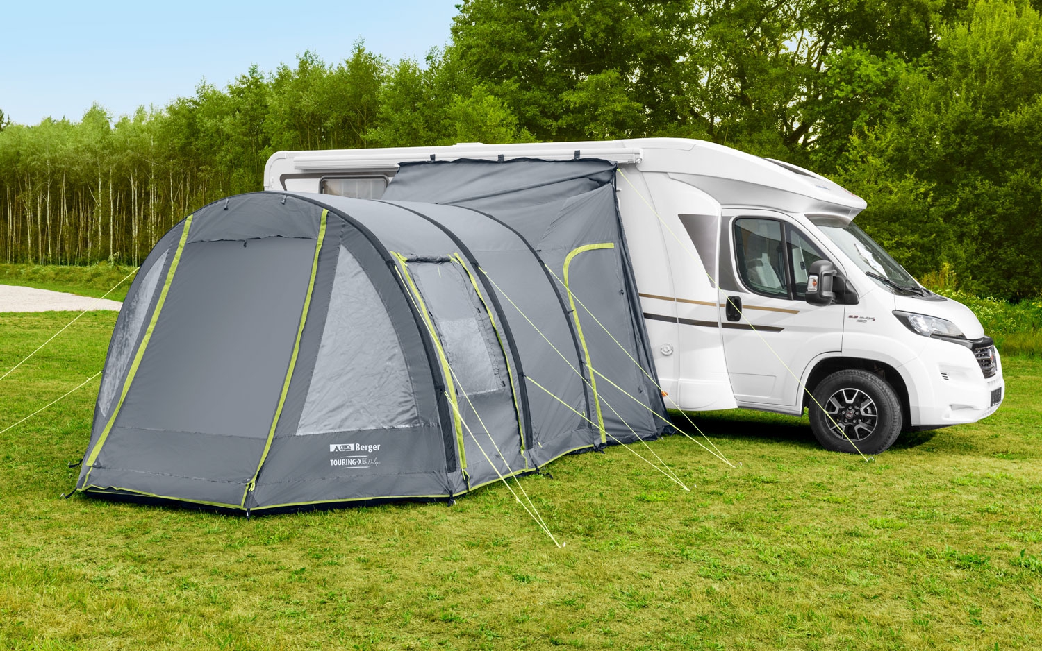 Berger Touring Air XL Reisemobil- / Kastenwagen aufblasbares Vorzelt mit Moskitotür und fest eingebauten Boden