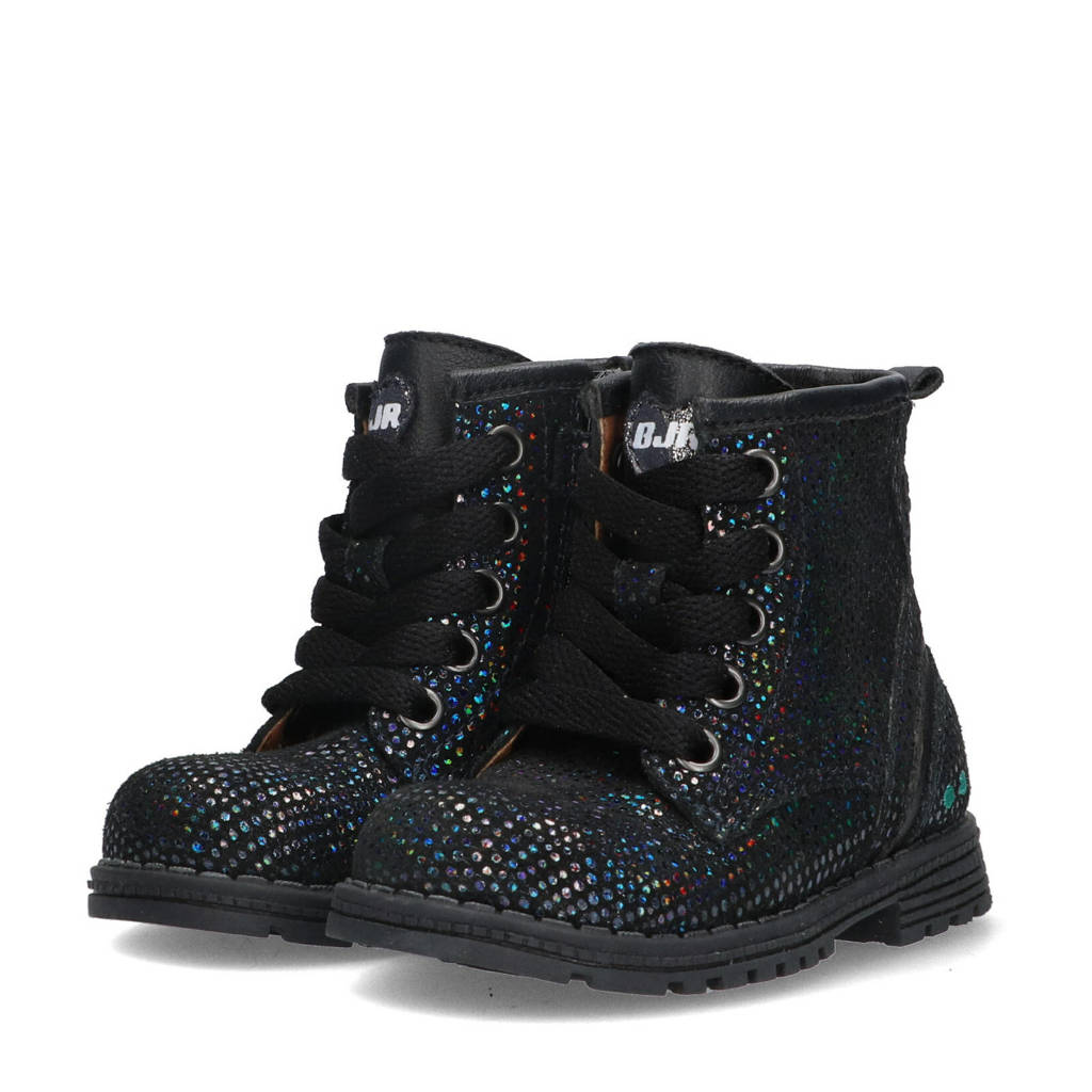 BunniesJR Tina Trotsleren veterboots zwart