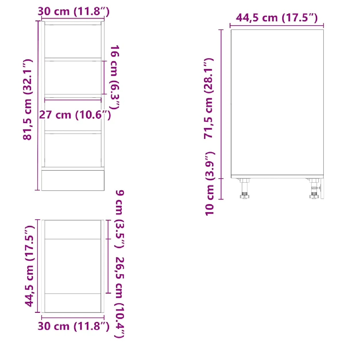 VidaXL Armoire de Plancher - Chêne Artisanal