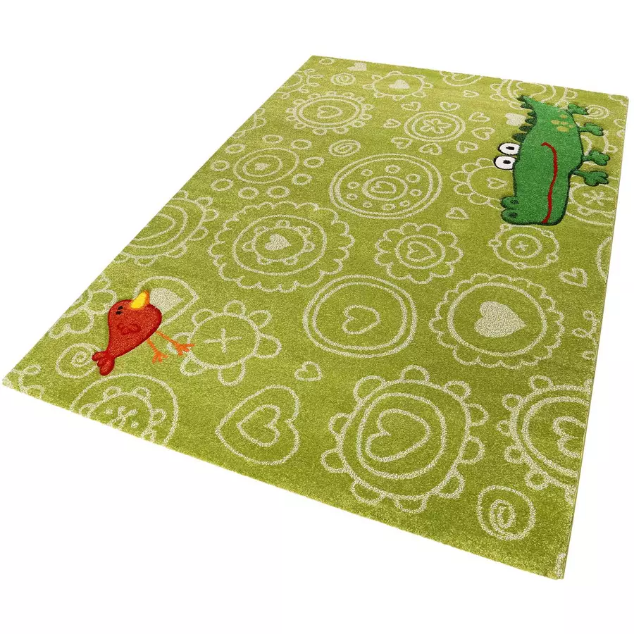 Sigikid Kinderteppich Crocodile hellgrün