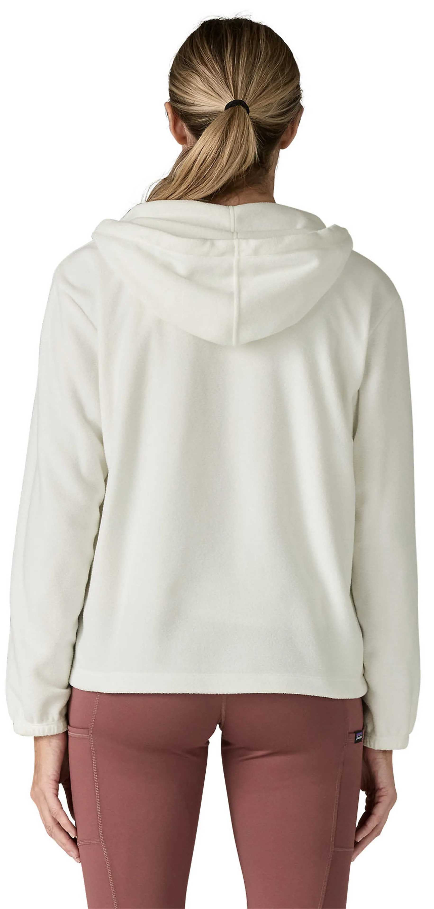 Micro D Fleece Hoody Dame Birch White