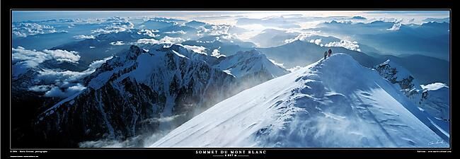 MARIO COLONEL - POSTER SOMMET MONT BLANC MARIO COLONEL