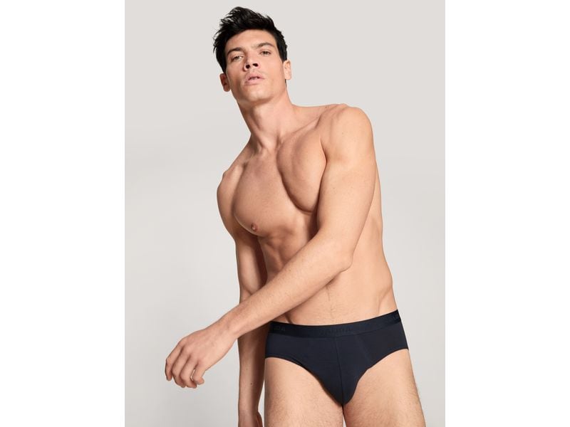 Calida Unterhosen Natural Benefit 3er Pack Dark Sapphire, S Herren Slip