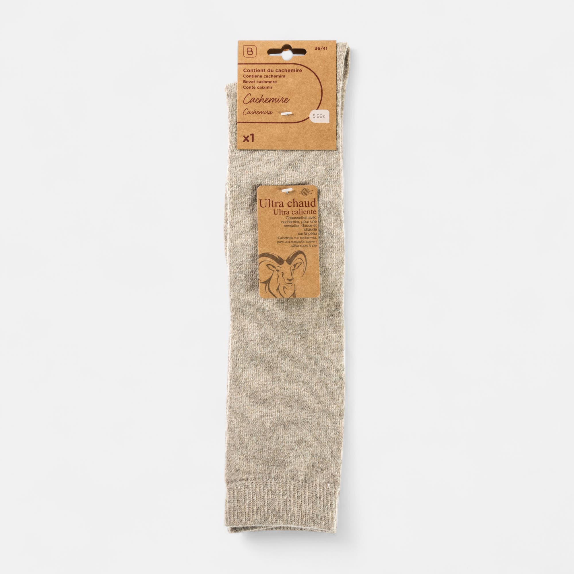 Chaussettes Femme beige