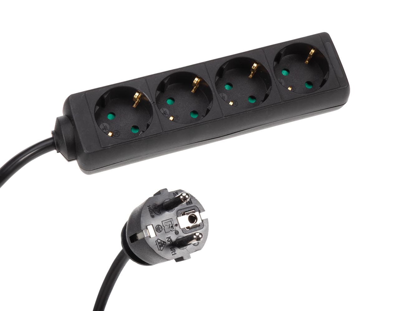 HQ-Power EB4STB25HQ-G 4-weg stekkerdoos met krimpkous - 1,5 meter
