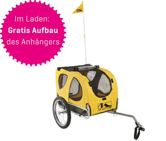 PET-RIDE Hundeanhänger  gelb