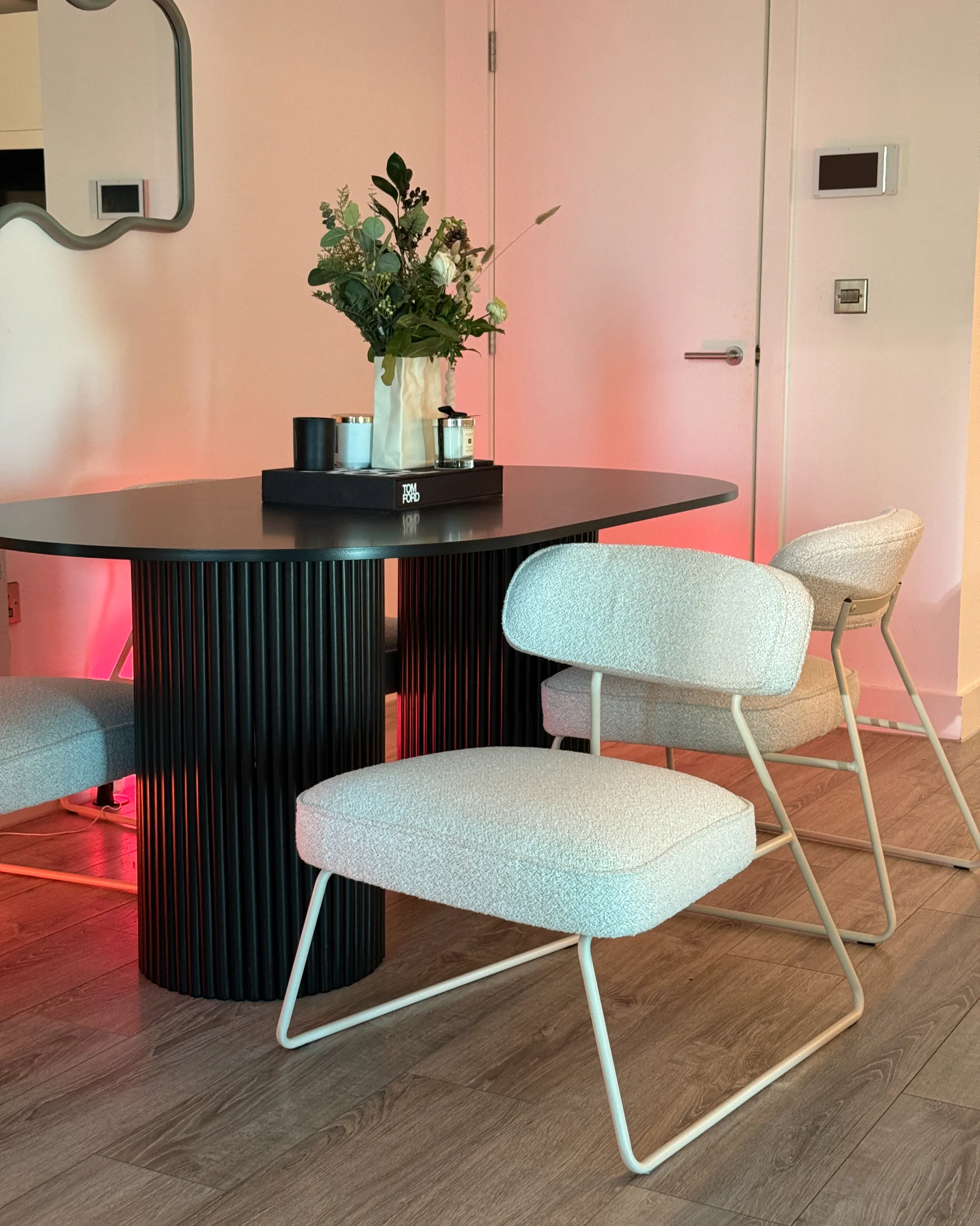 Set van 2 fauteuils FROVI Stof Gebroken wit