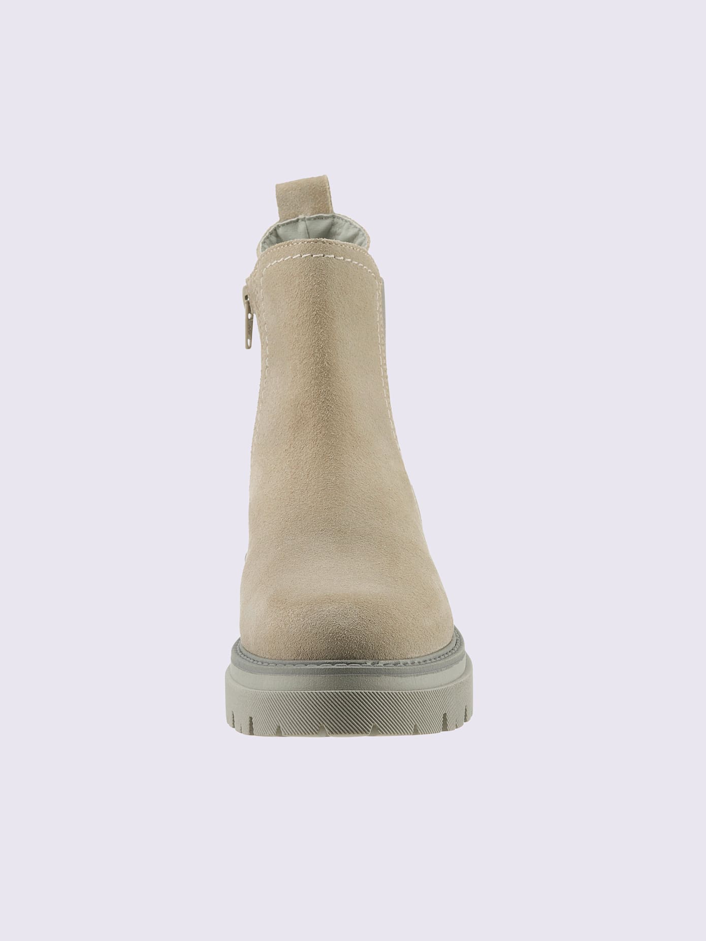 Bottines cuir velours de vache.