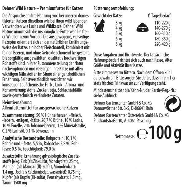 Dehner Wild Nature Nassfutter für Katzen