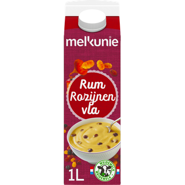 Melkunie Rum Rozijnen Vla met Zachte Rozijnen 1 L