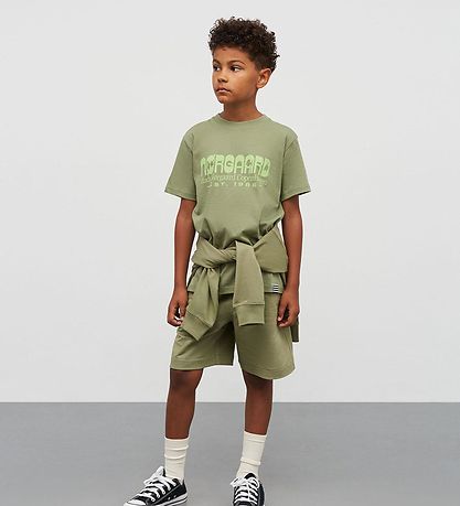Mads Nørgaard T-Shirt - Bedruckt Thorlino - Öl Green m. Logo