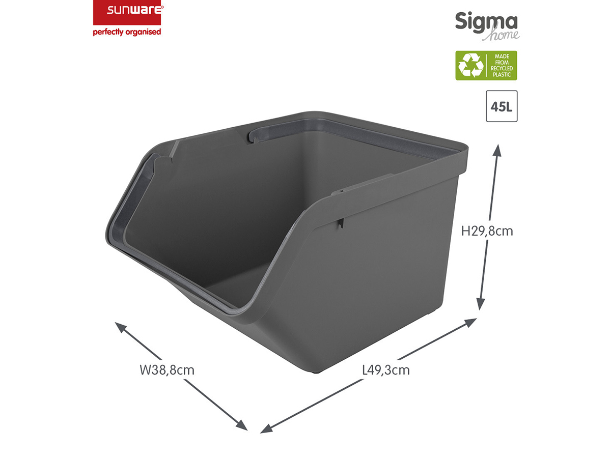 Sigma Home 45 liter sorteer unit - Anthracite
