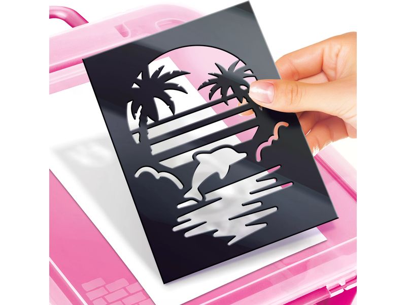 Canal Toys Bastelset Airbrush Art Activity Case Kunstset mit batteriebetriebener Airbrush-Pistole