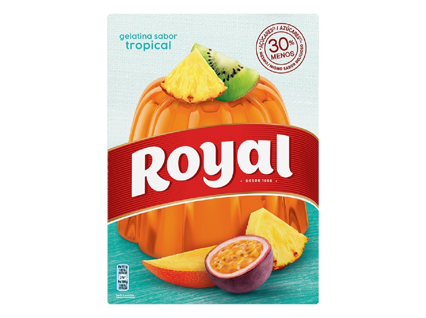 GELATINA ROYAL FRUTOS TROPICAIS 2X57G
