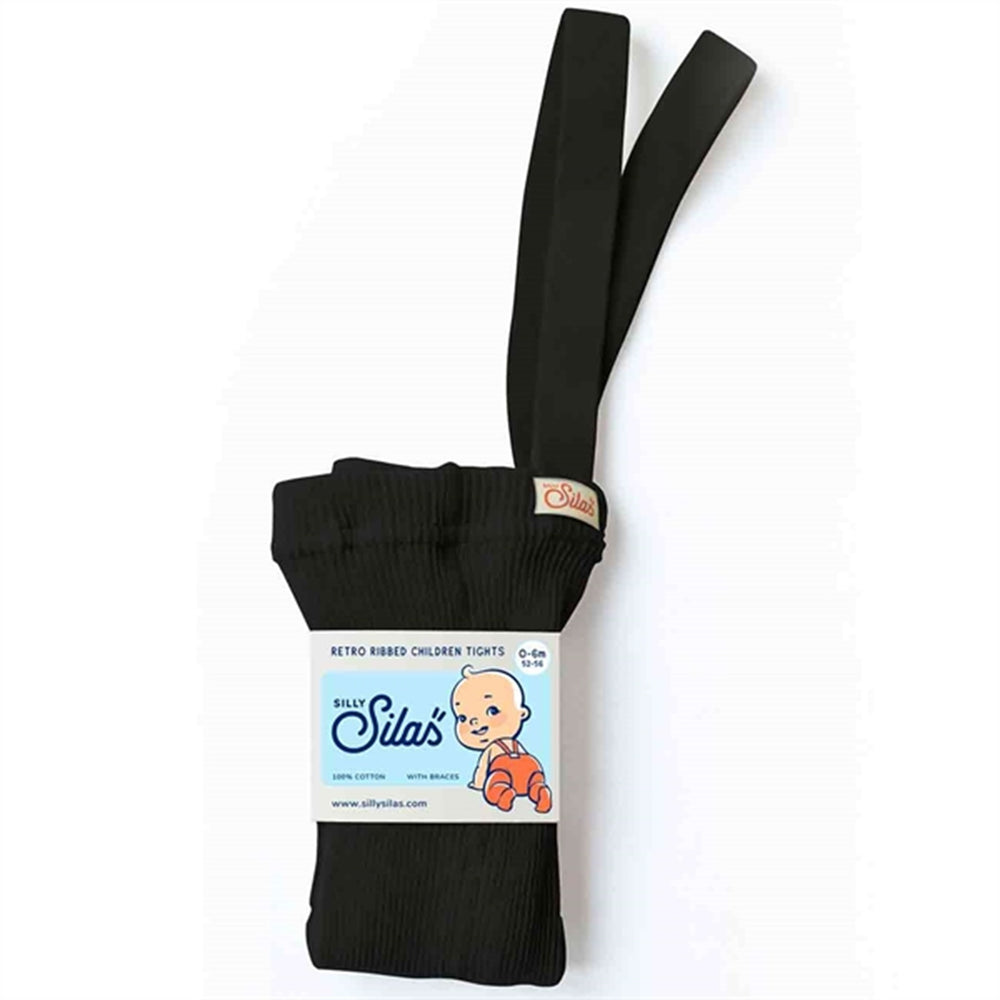 Footed Tights Black - Silly Silas → Luksusbaby.dk