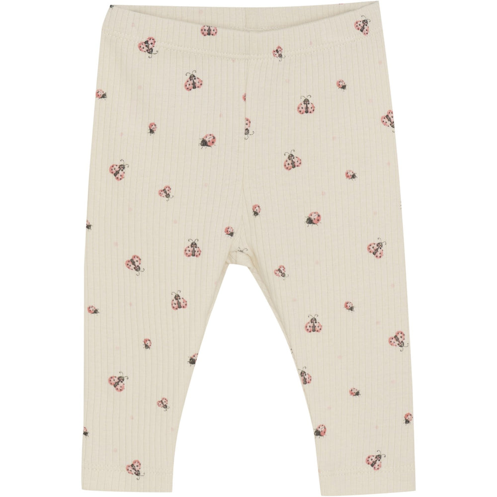 Køb Minymo White Swan Leggings AOP Rib